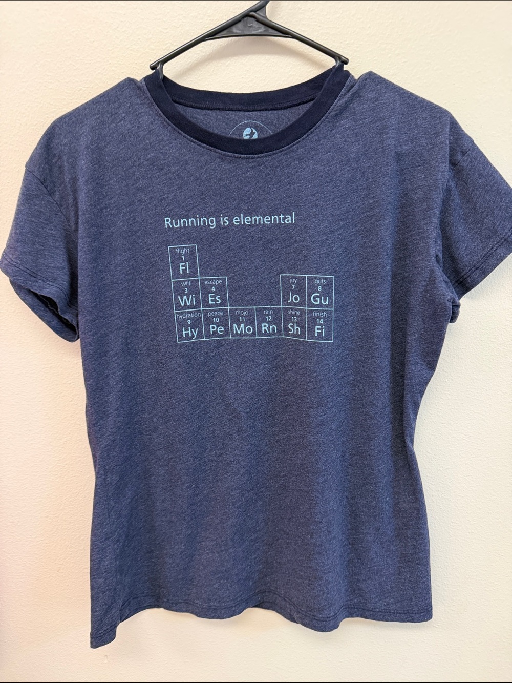 oiselle Navy Heather 'Running Is Elemental' Graphic Tee